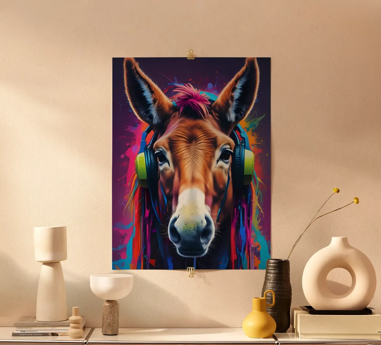 Asino in cuffia poster da MakArena