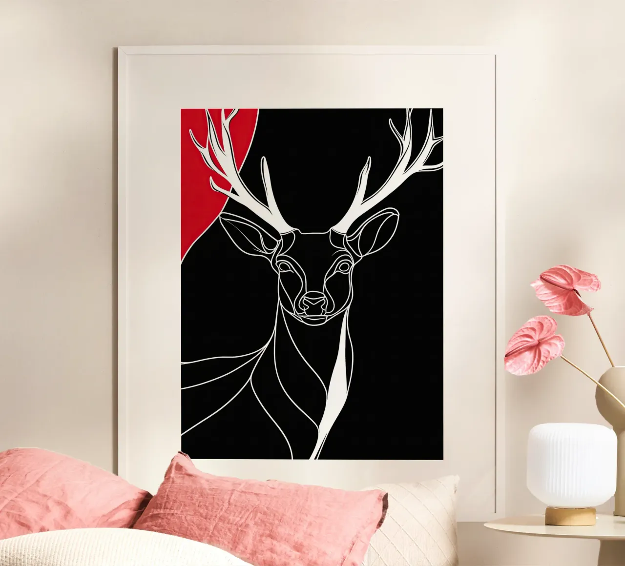 Cervo | Lineart poster da Autofocus