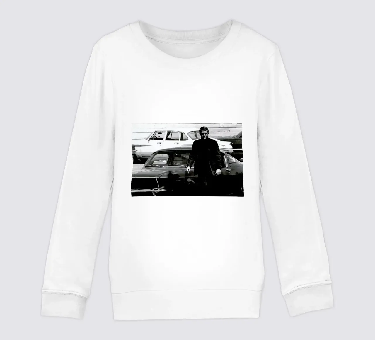 Steve McQueen in Bullitt, 1969 felpa bambino da Gallery Print and Art Limited
