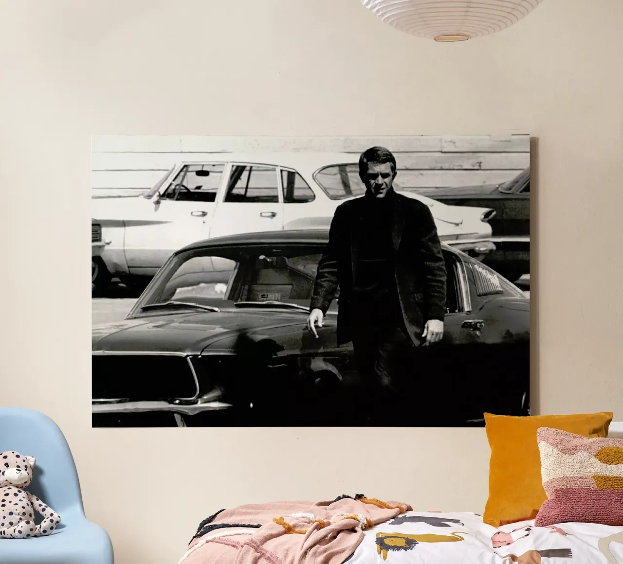 Steve McQueen in Bullitt, 1969 tela con Cornice a cassetta da Gallery Print and Art Limited