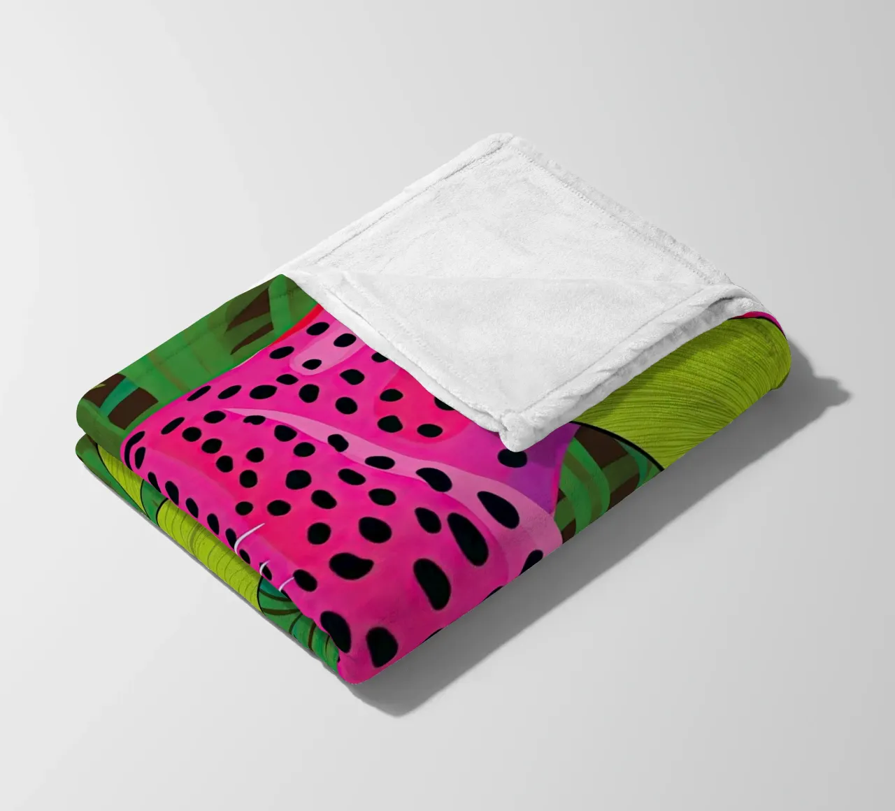 Ghepardo rosa a pois nella giungla della fantasia coperta in pile da Autofocus