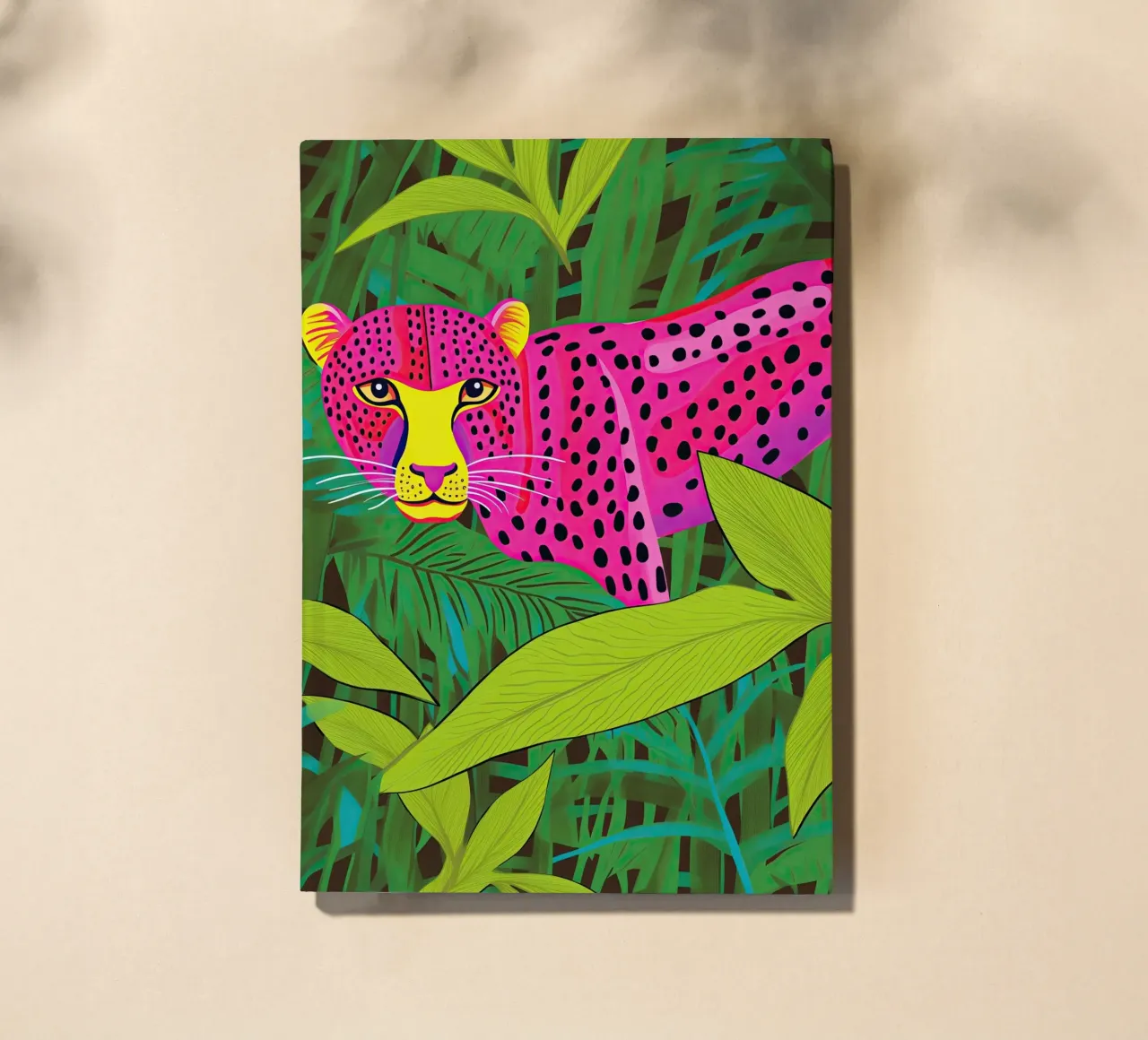 Dotted Pink Cheetah in the Jungle of Phantasy notebook by Autofocus