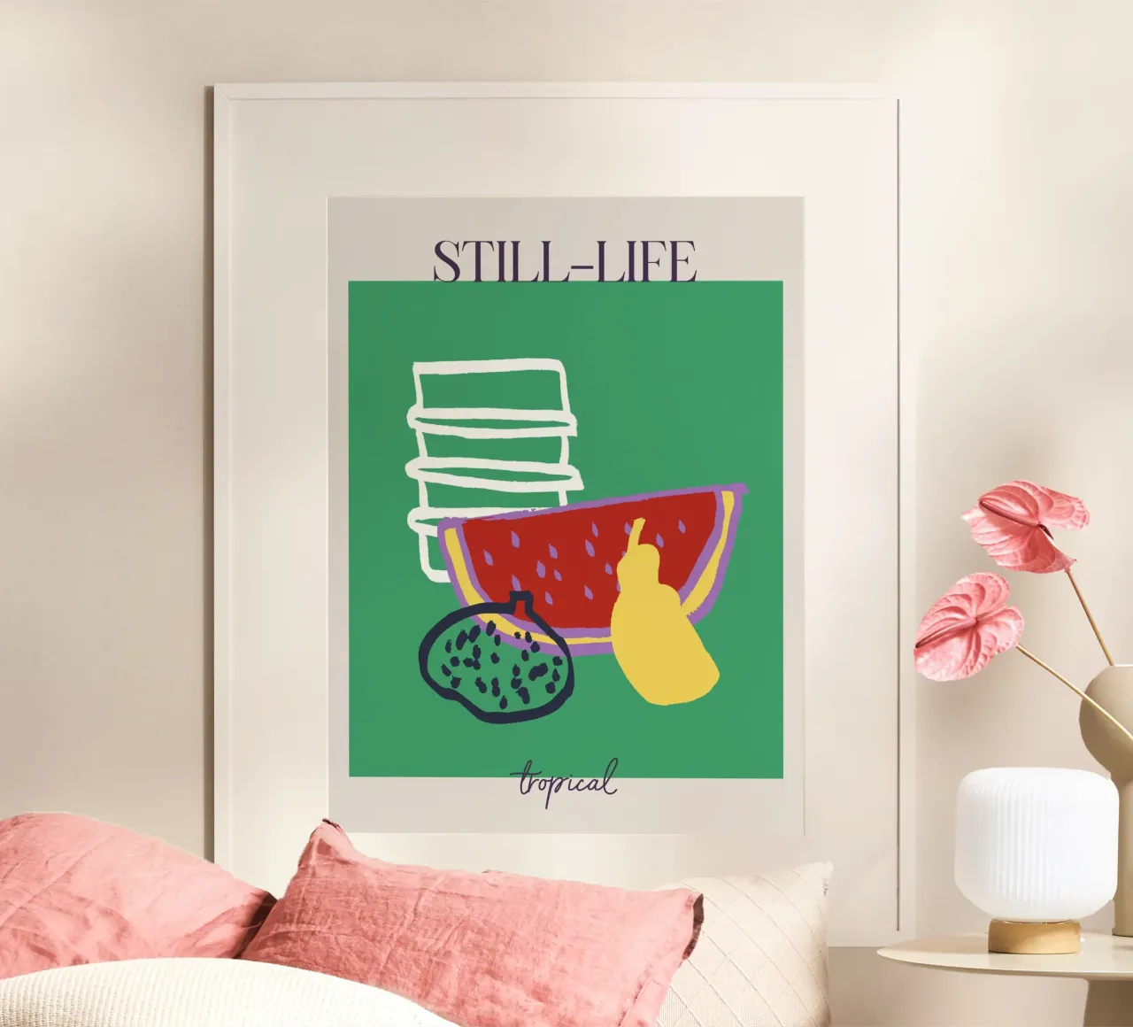 Lumina Series No 10 poster con telaio in legno da treechild