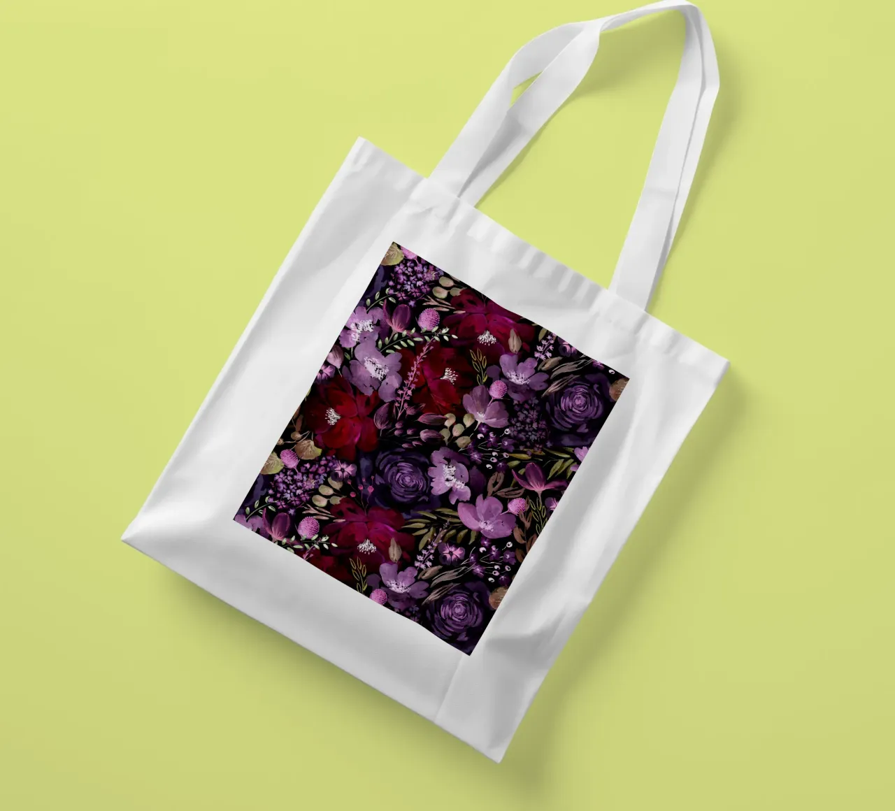 Dark Floral Chaos - Red borsa in juta da anisillustration