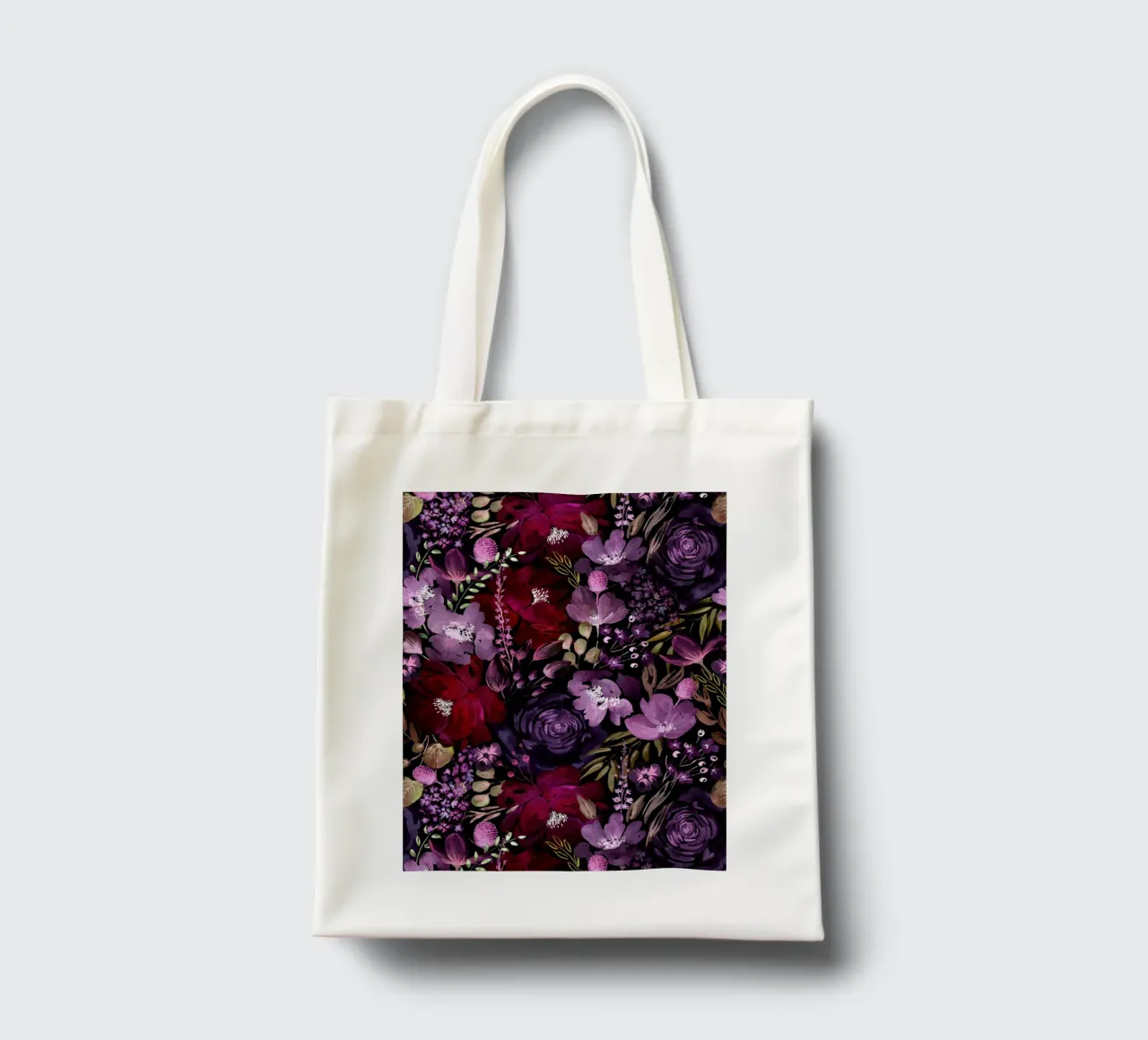 Dark Floral Chaos - Red borsa in juta da anisillustration