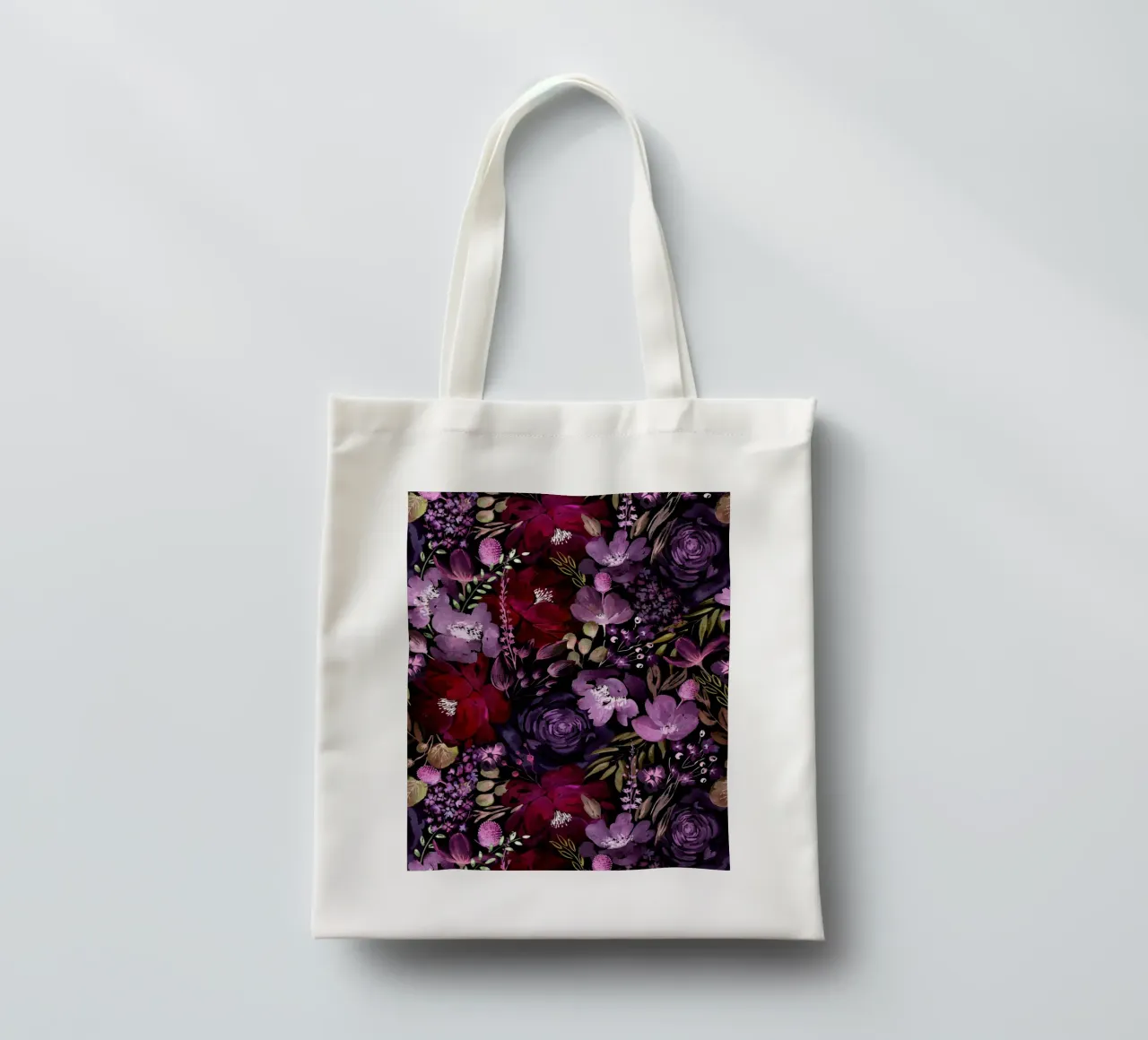 Dark Floral Chaos - Red borsa in juta da anisillustration