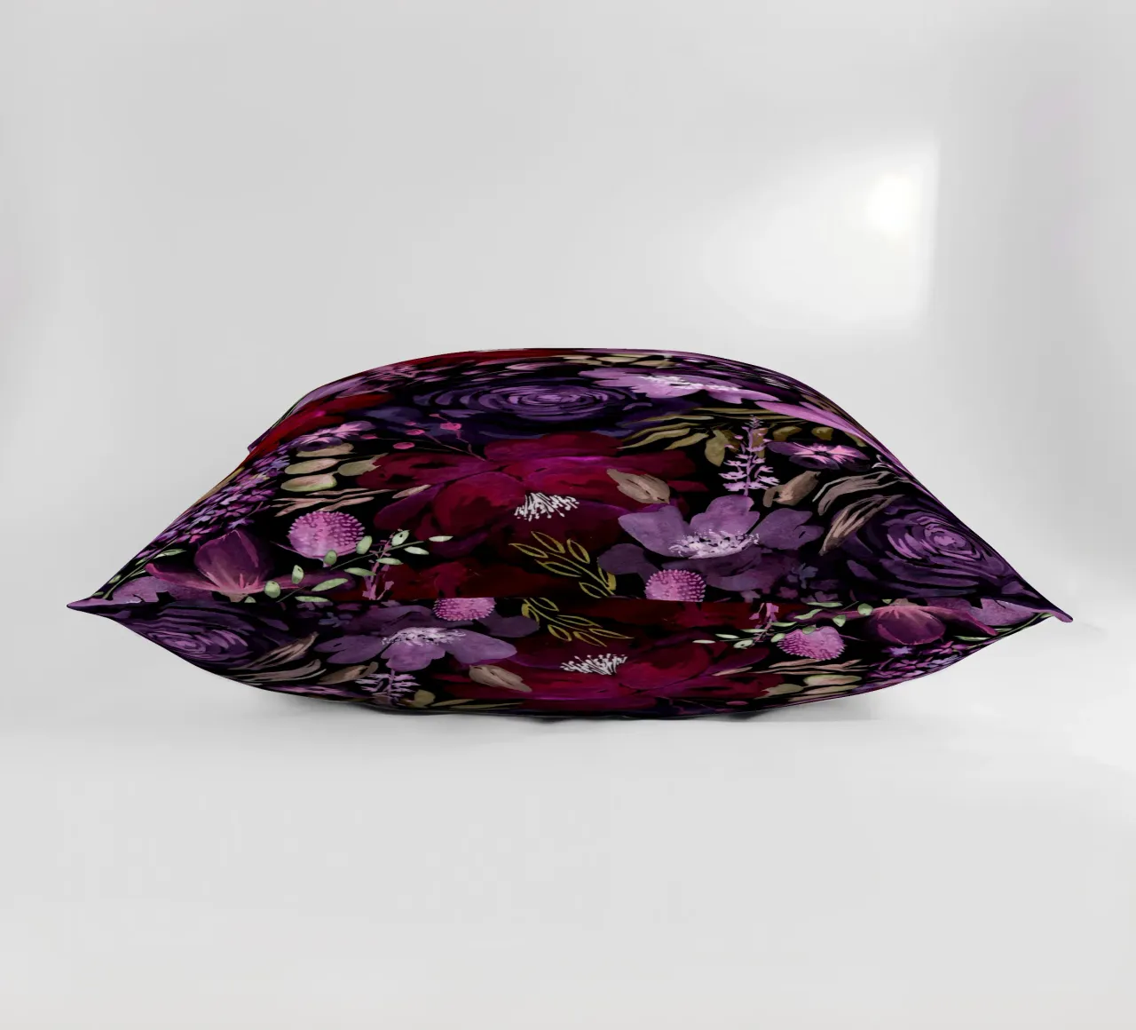 Dark Floral Chaos - Red cuscino da anisillustration