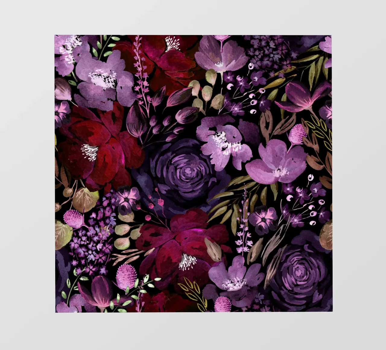 Dark Floral Chaos - Red pellicola backlit da anisillustration