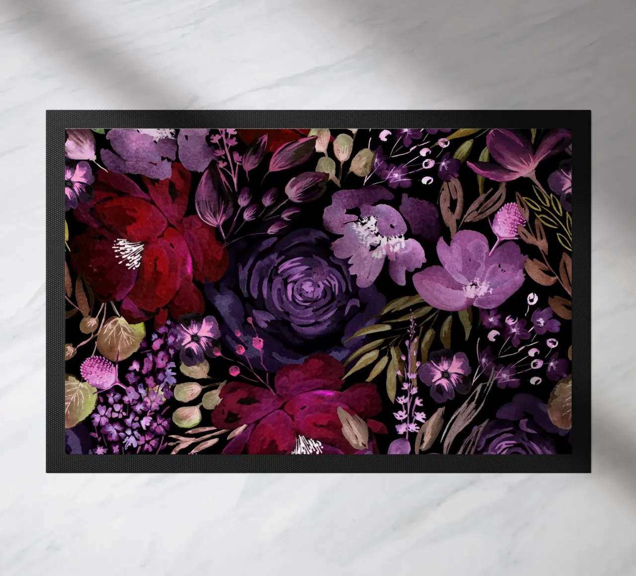Dark Floral Chaos - Red zerbino da anisillustration