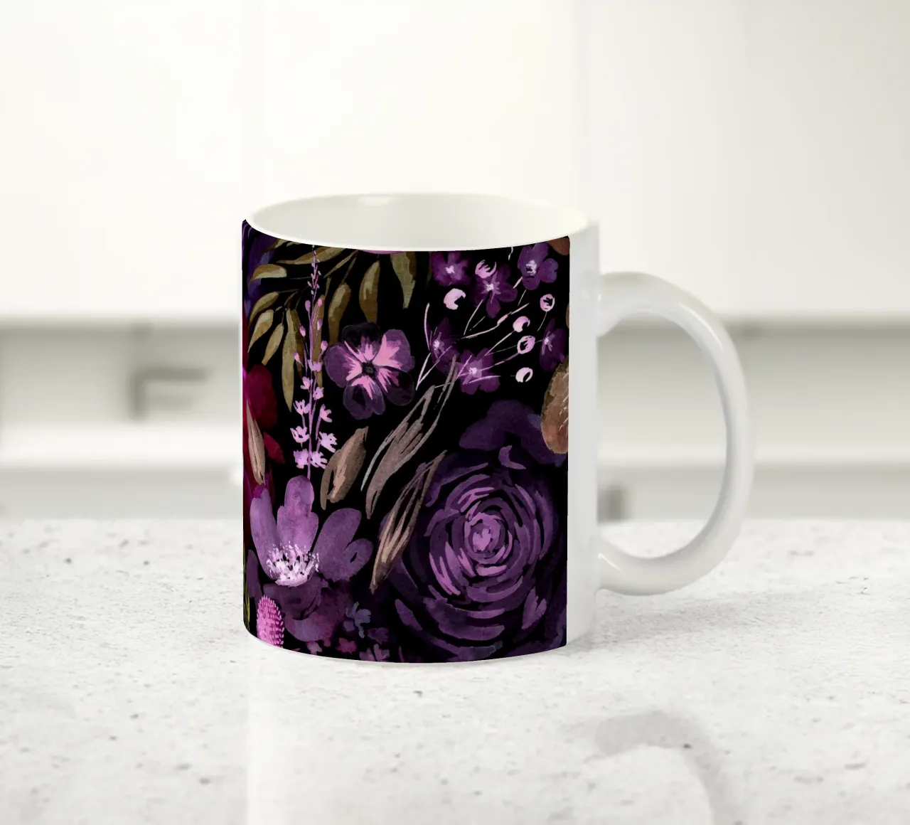 Dark Floral Chaos - Red tazza in ceramica da anisillustration