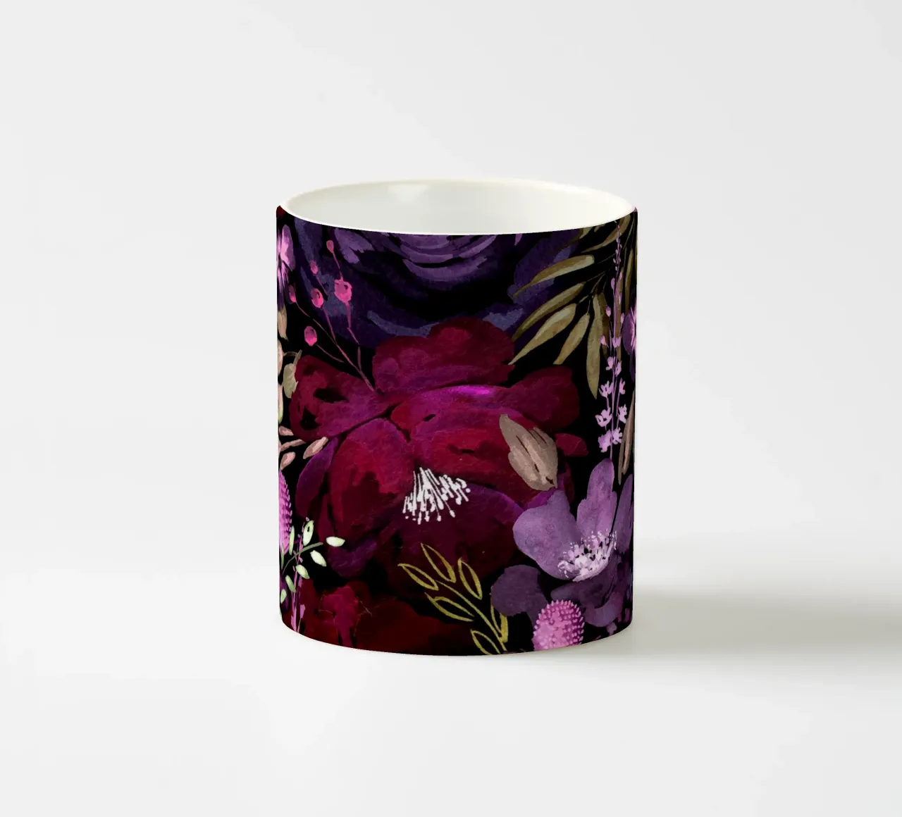 Dark Floral Chaos - Red tazza in ceramica da anisillustration