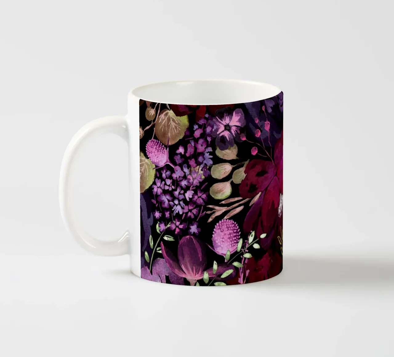 Dark Floral Chaos - Red tazza in ceramica da anisillustration