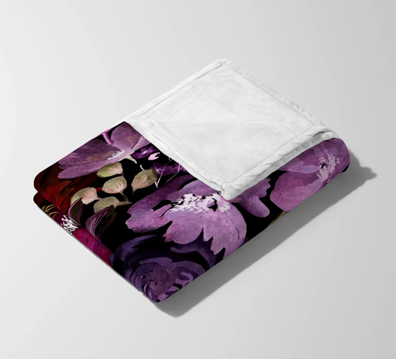 Dark Floral Chaos - Red coperta in pile da anisillustration