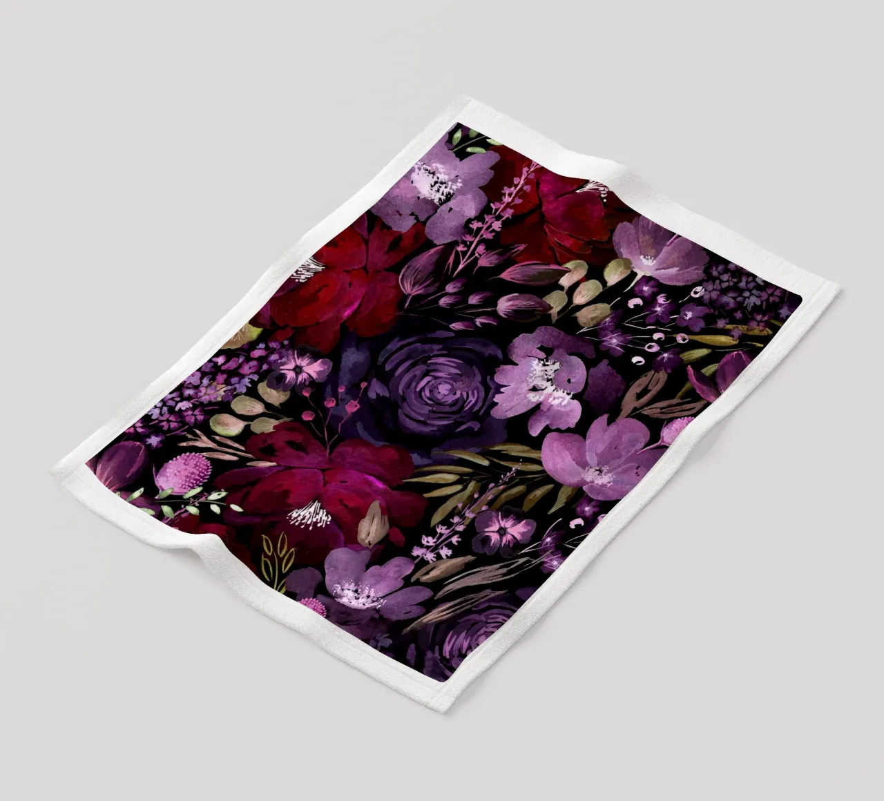 Dark Floral Chaos - Red coperta in pile da anisillustration