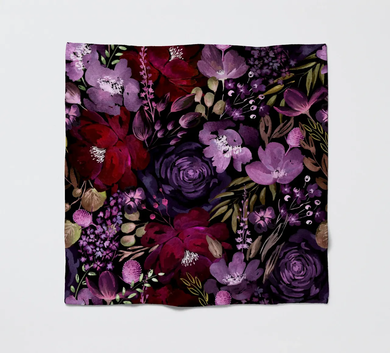 Dark Floral Chaos - Red coperta in pile da anisillustration