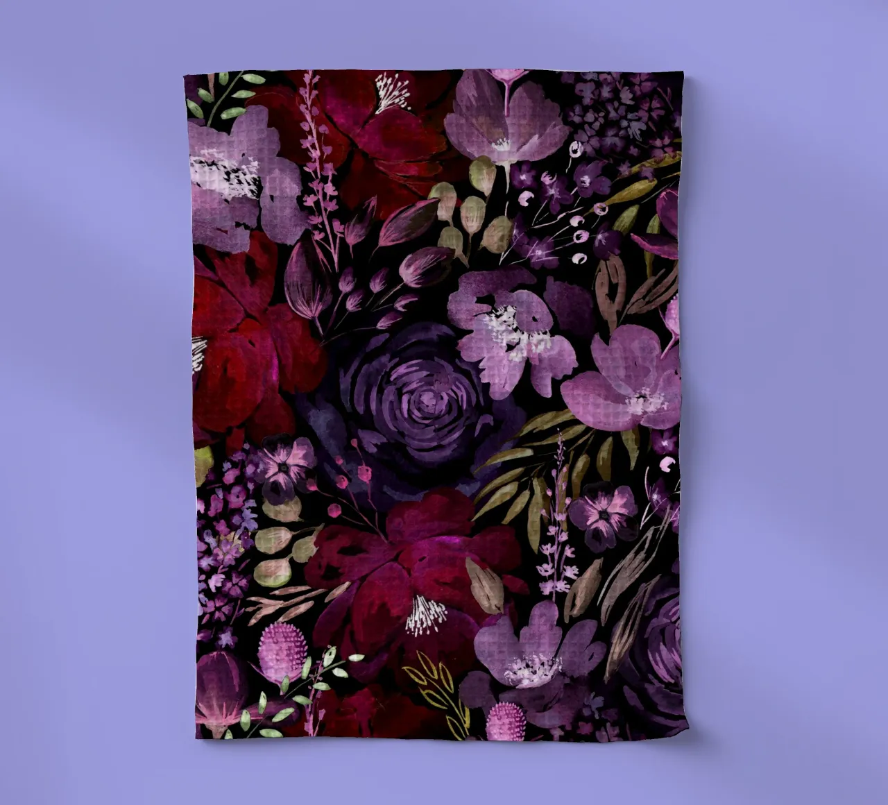 Dark Floral Chaos - Red canovaccio da cucina da anisillustration