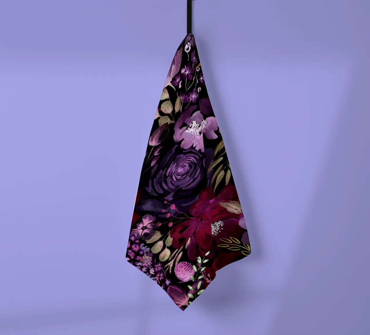 Dark Floral Chaos - Red canovaccio da cucina da anisillustration