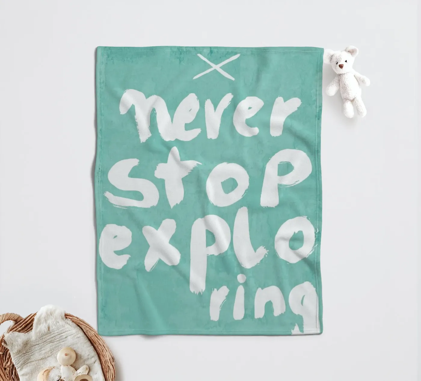Never Stop Exploring fleecedeken van treechild