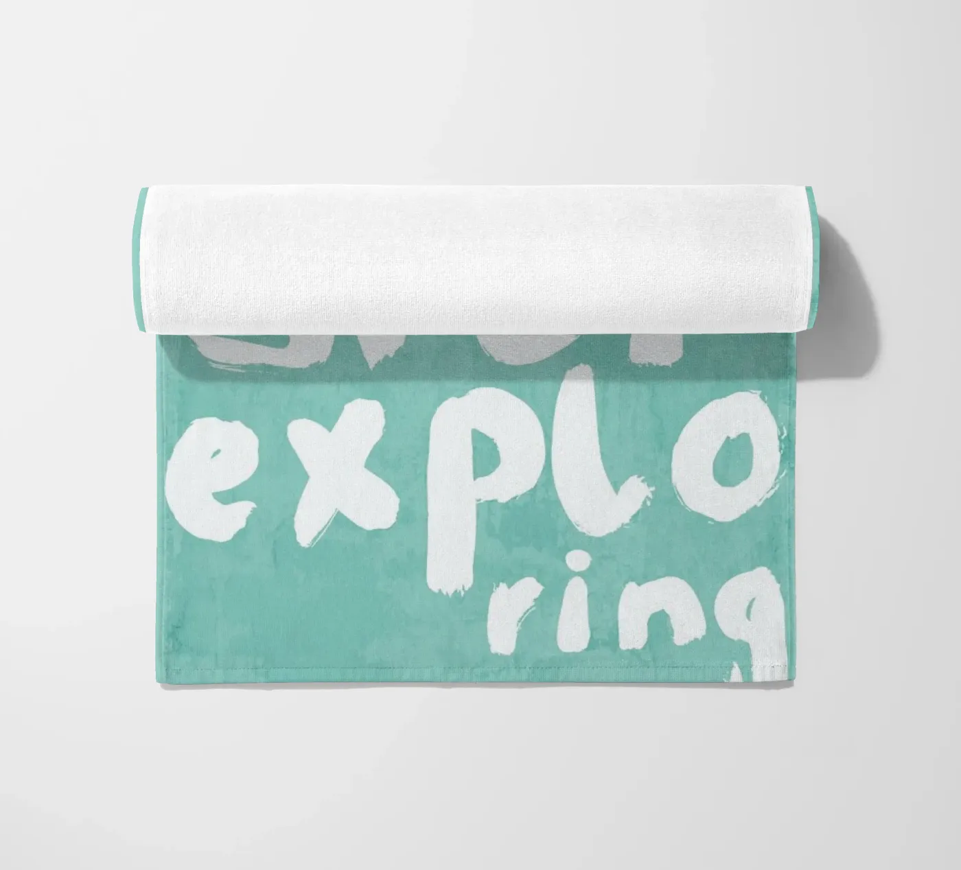 Never Stop Exploring beach towel by treechild