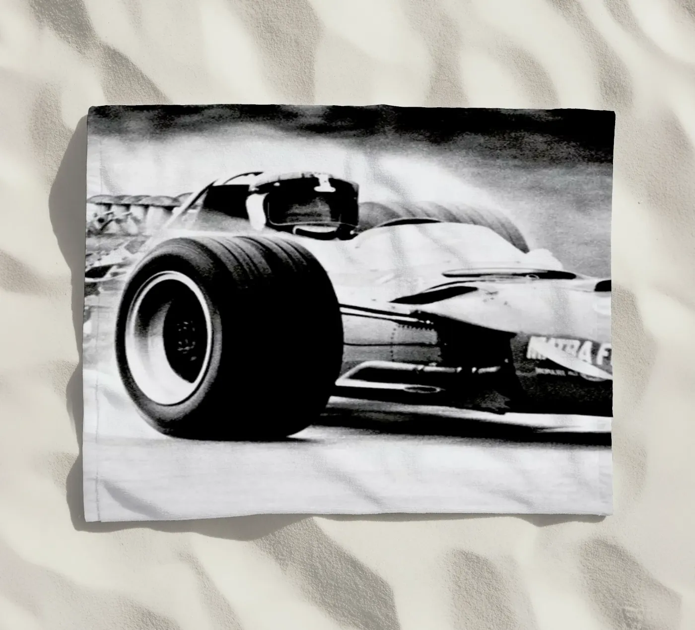 Formula 1 beach towel by Gallery Print and Art Limited