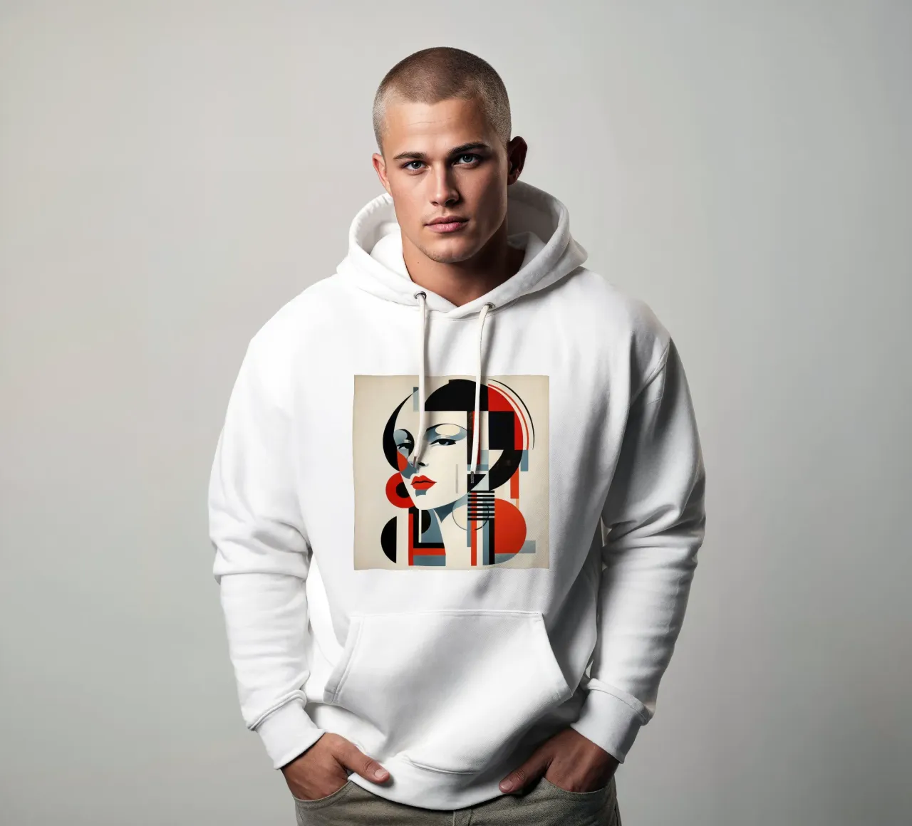 Donna francese Bauhaus felpa con cappuccio da Artful Muse