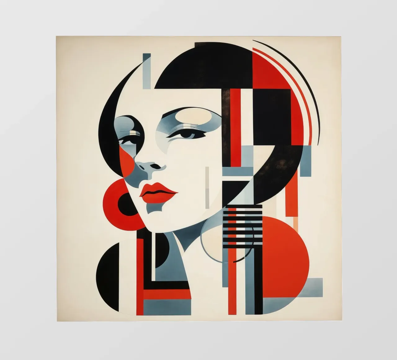 Donna francese Bauhaus telo in pvc da Artful Muse