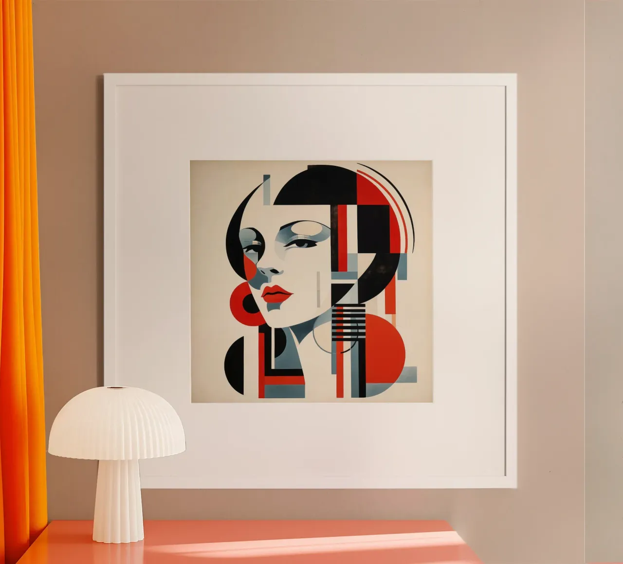 Donna francese Bauhaus poster da Artful Muse