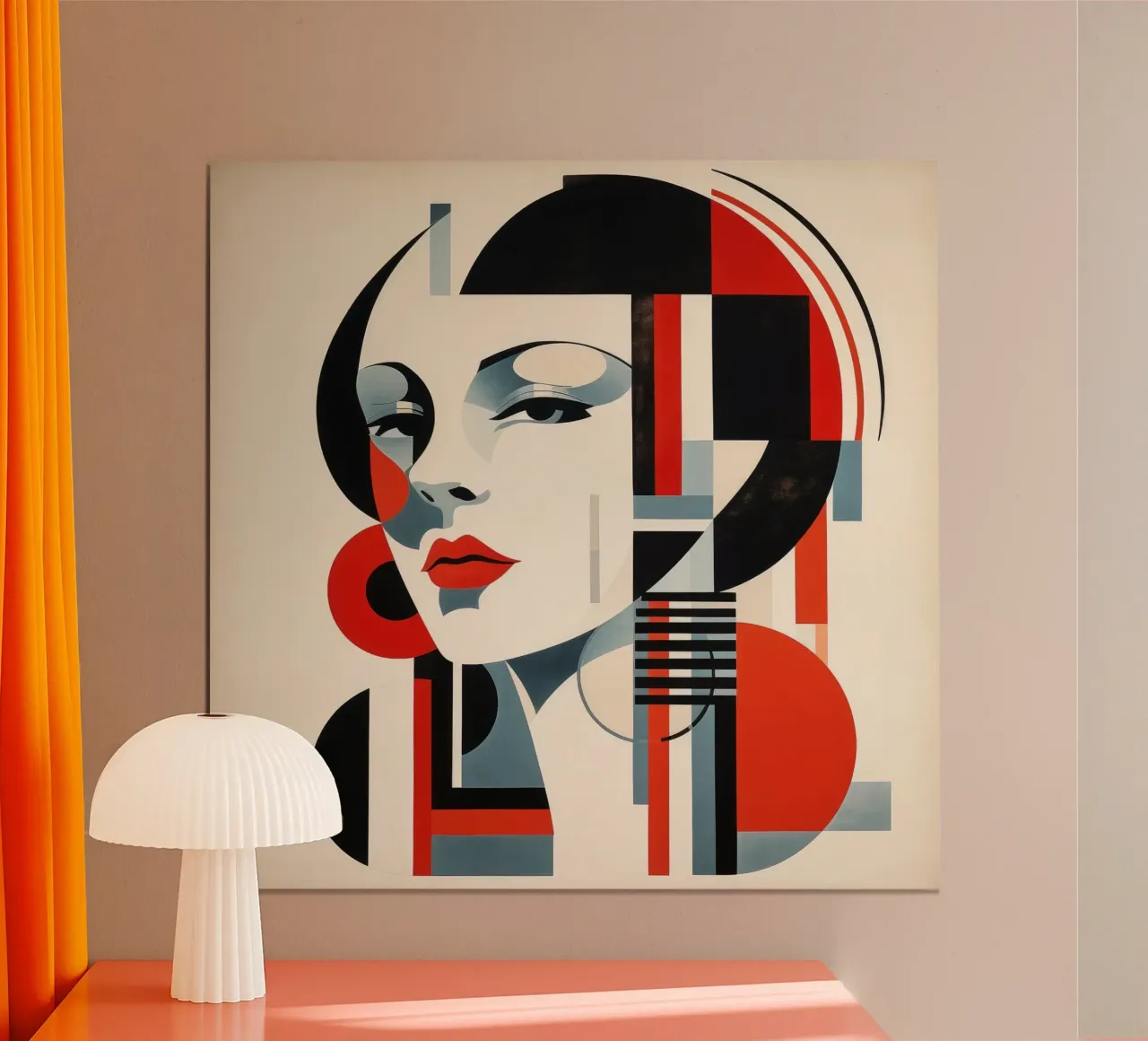 Donna francese Bauhaus poster da Artful Muse