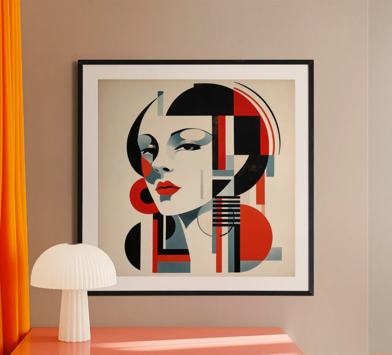 Donna francese Bauhaus poster da Artful Muse