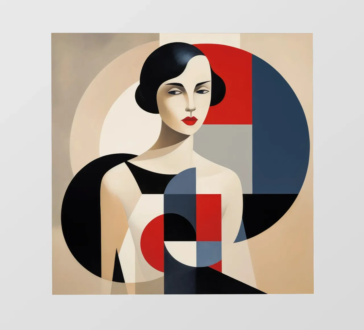 Donna francese Bauhaus pellicola backlit da Artful Muse