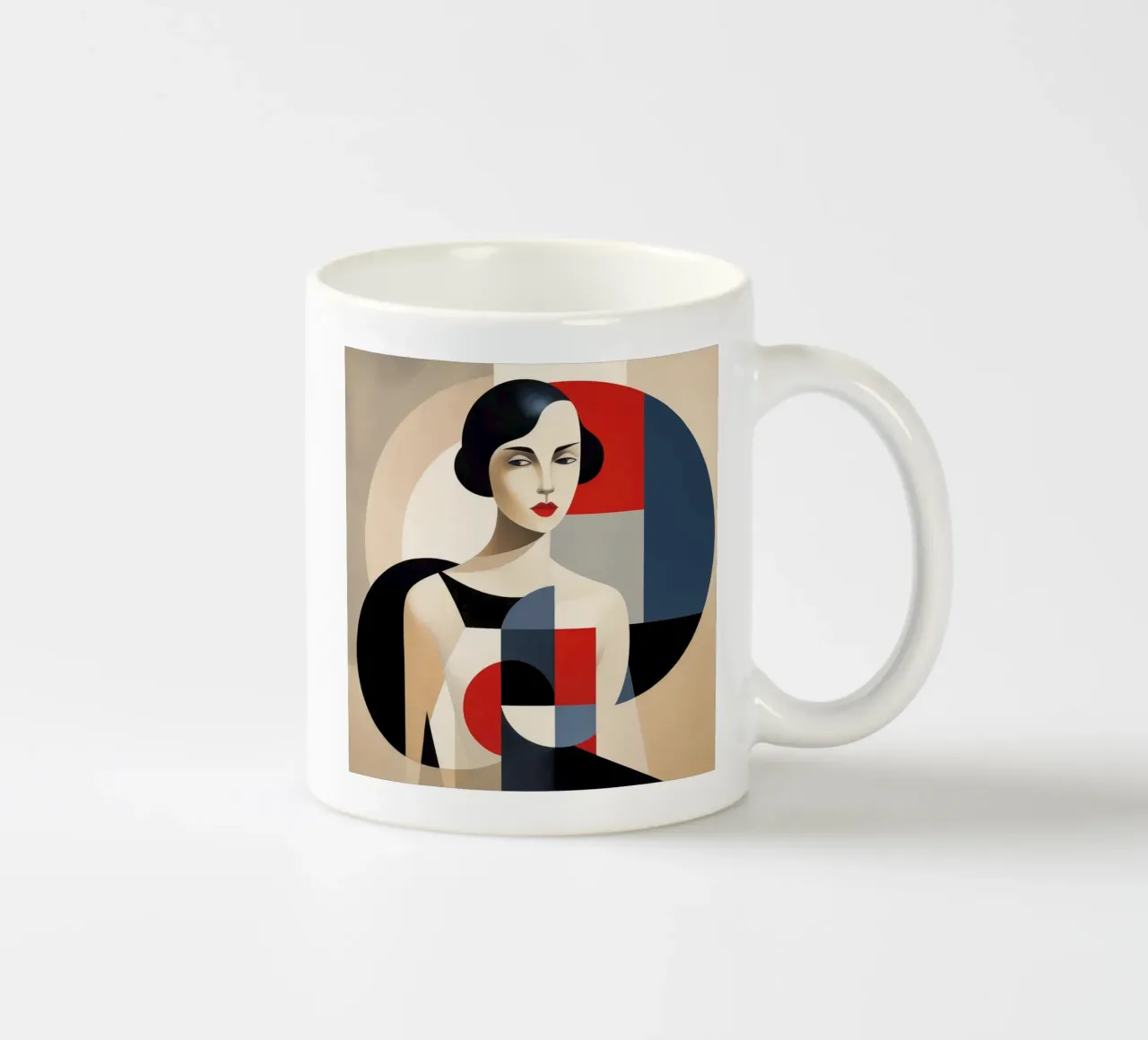 Donna francese Bauhaus tazza in ceramica da Artful Muse