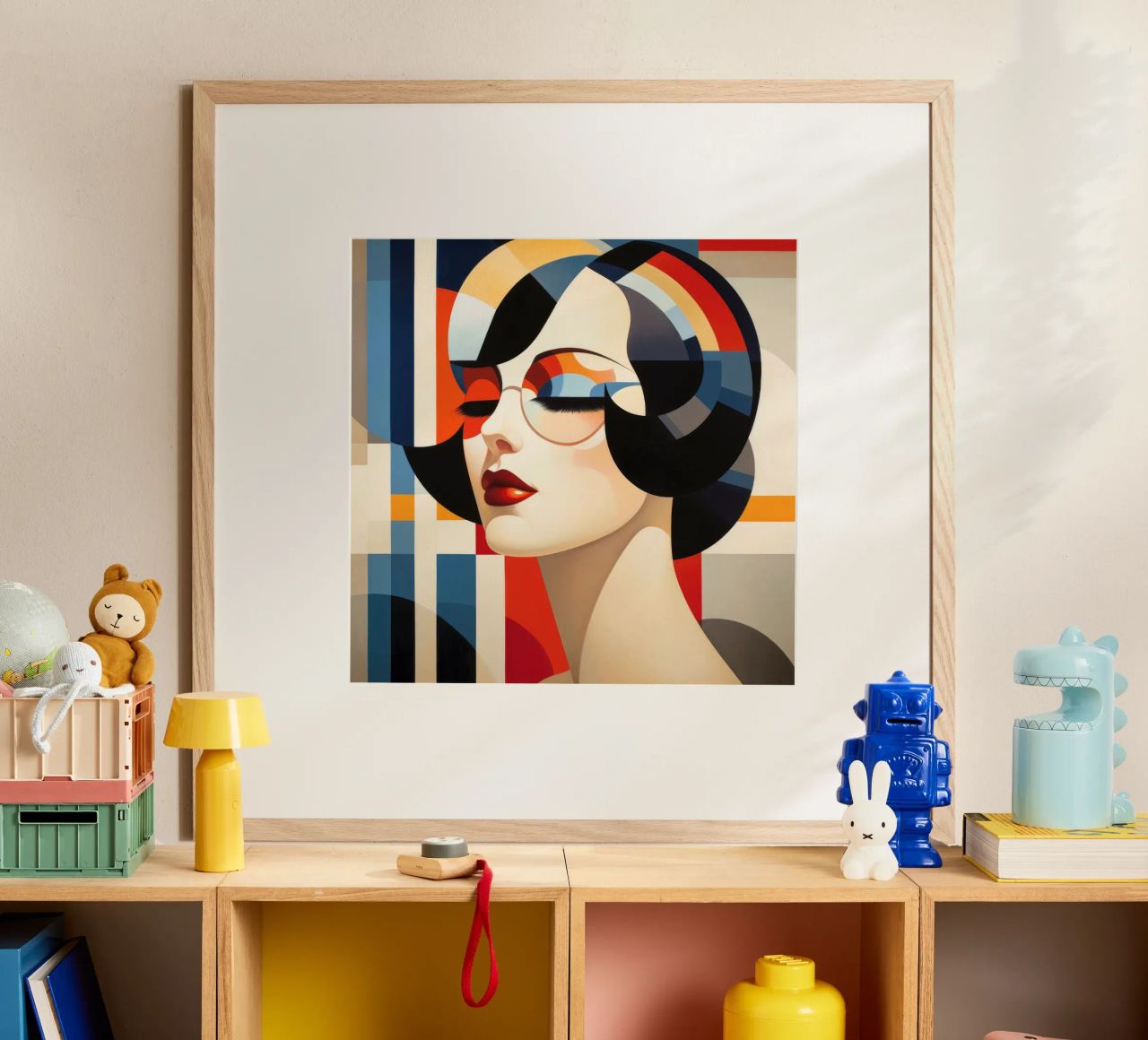 Bauhaus Franse vrouw poster van Artful Muse