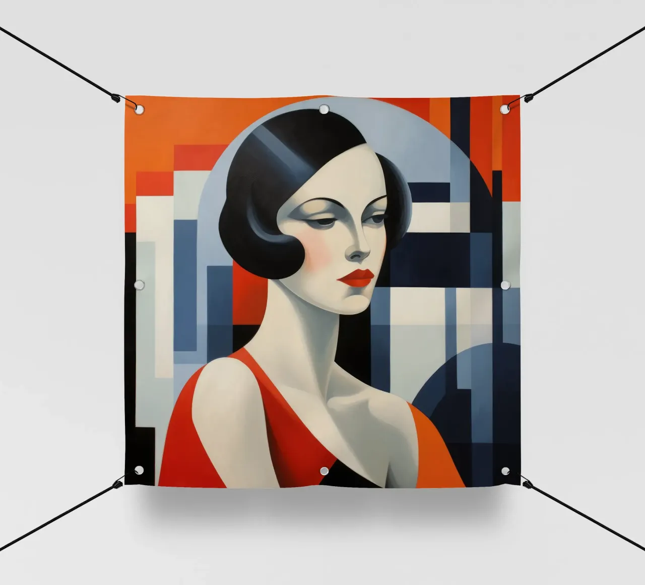 Donna francese Bauhaus telo in pvc da Artful Muse