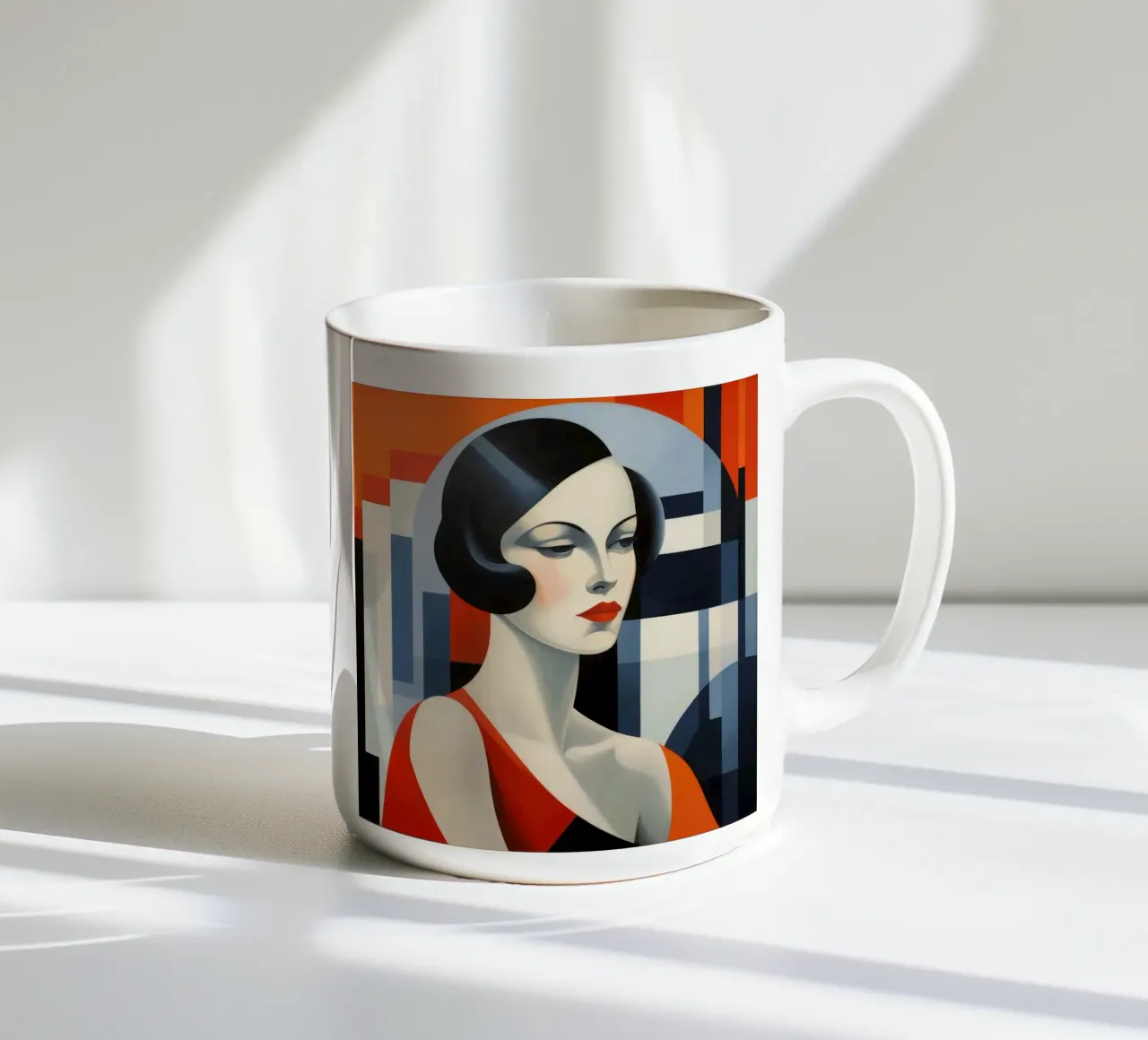 Donna francese Bauhaus tazza in ceramica da Artful Muse