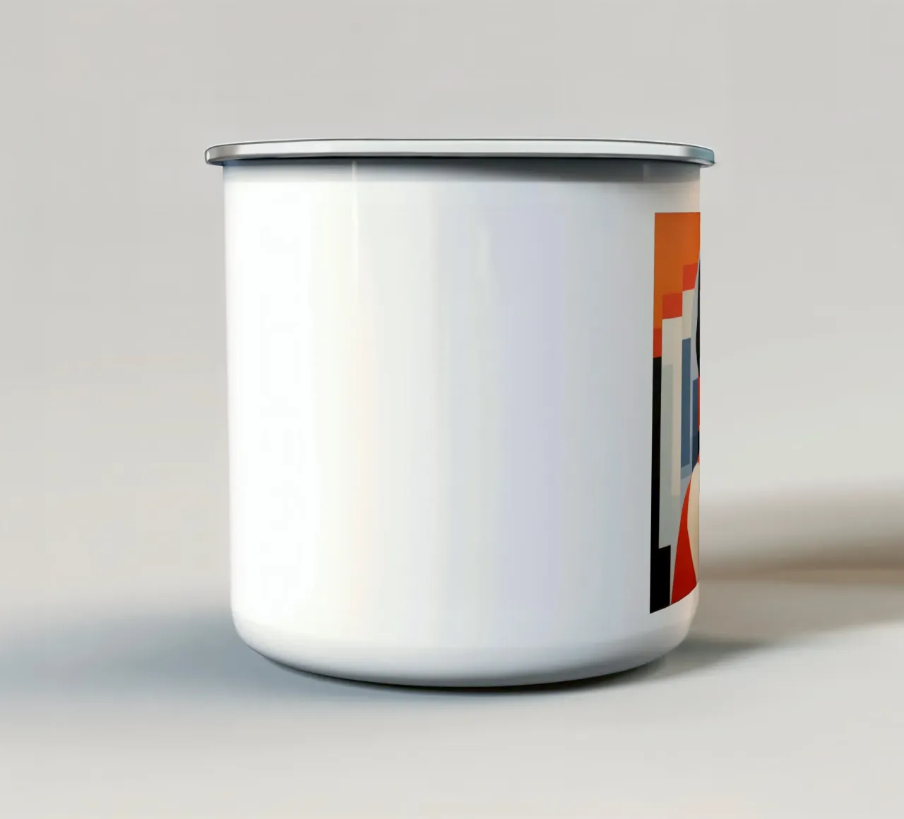 Donna francese Bauhaus tazza in smalto da Artful Muse