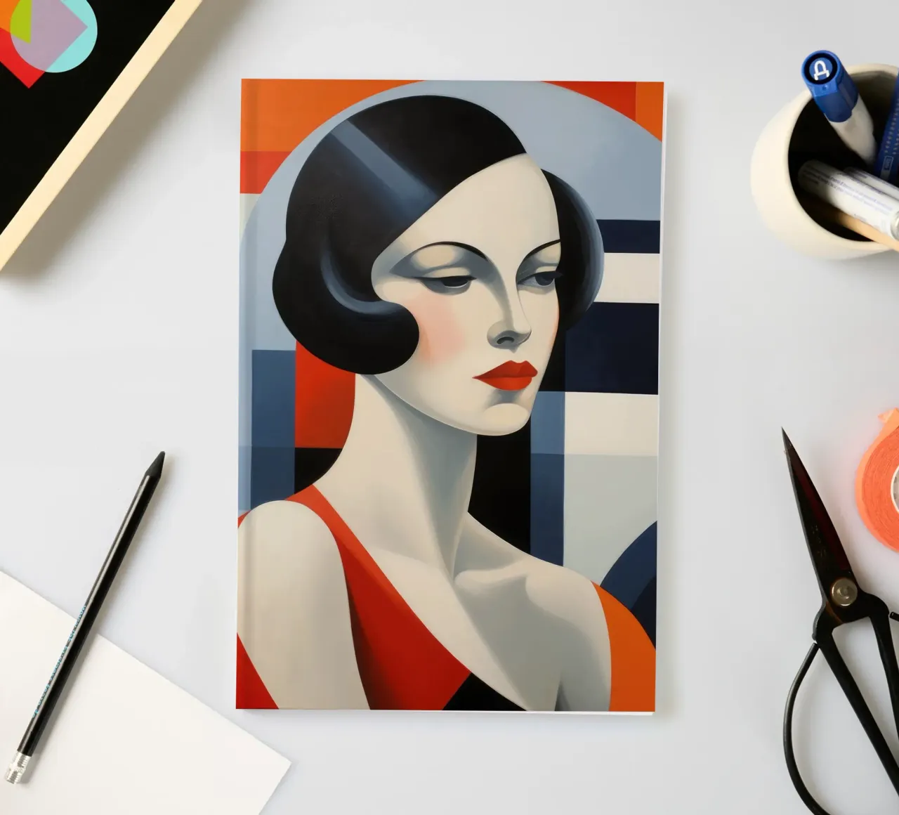 Bauhaus French Woman notebook by Artful Muse