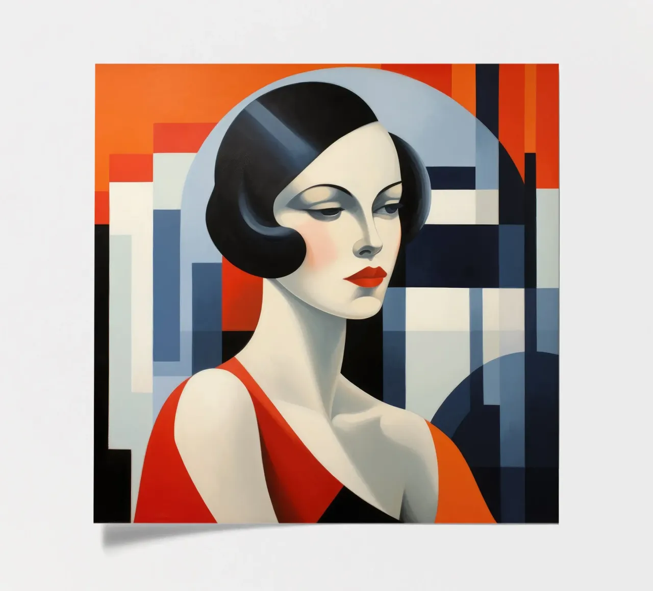 Bauhaus French Woman sticker sheet by Artful Muse