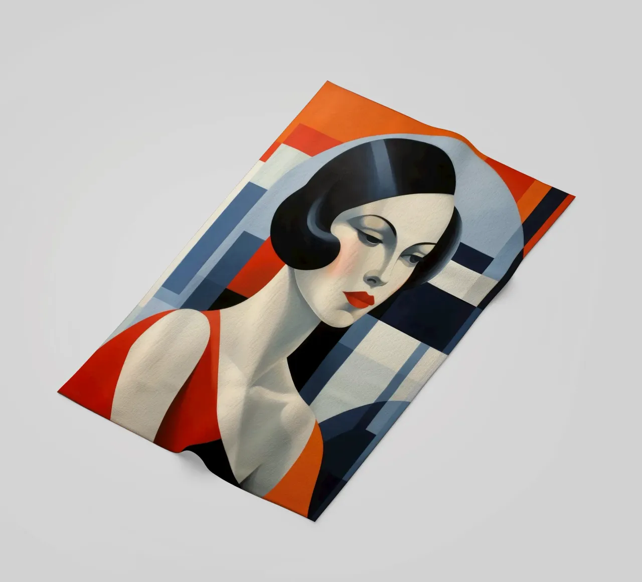 Donna francese Bauhaus telo mare da Artful Muse