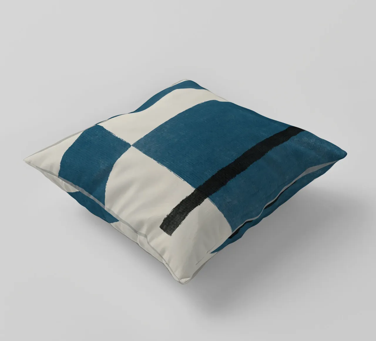 Blue Blocks cuscino da artesutileco
