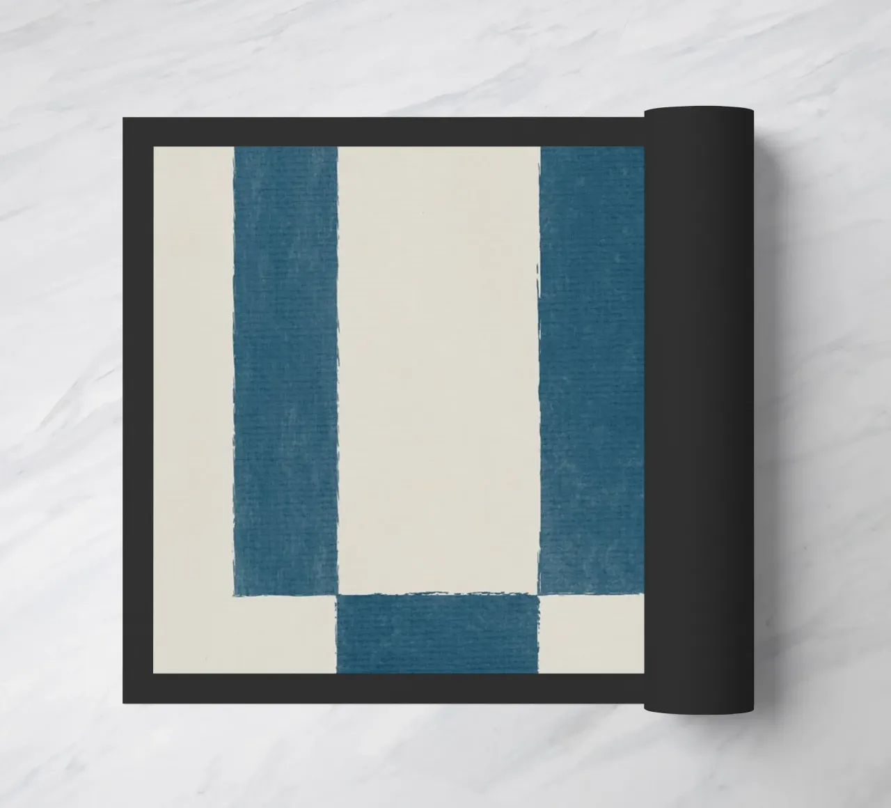Blue Blocks doormat by artesutileco