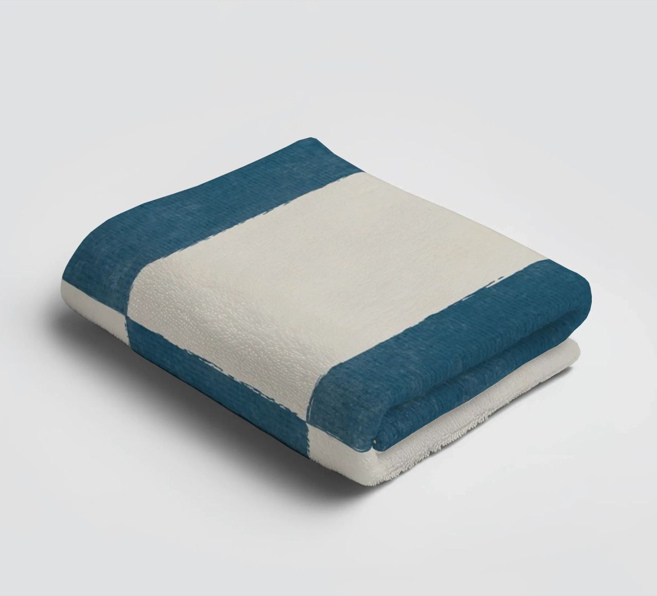 Blue Blocks towel by artesutileco