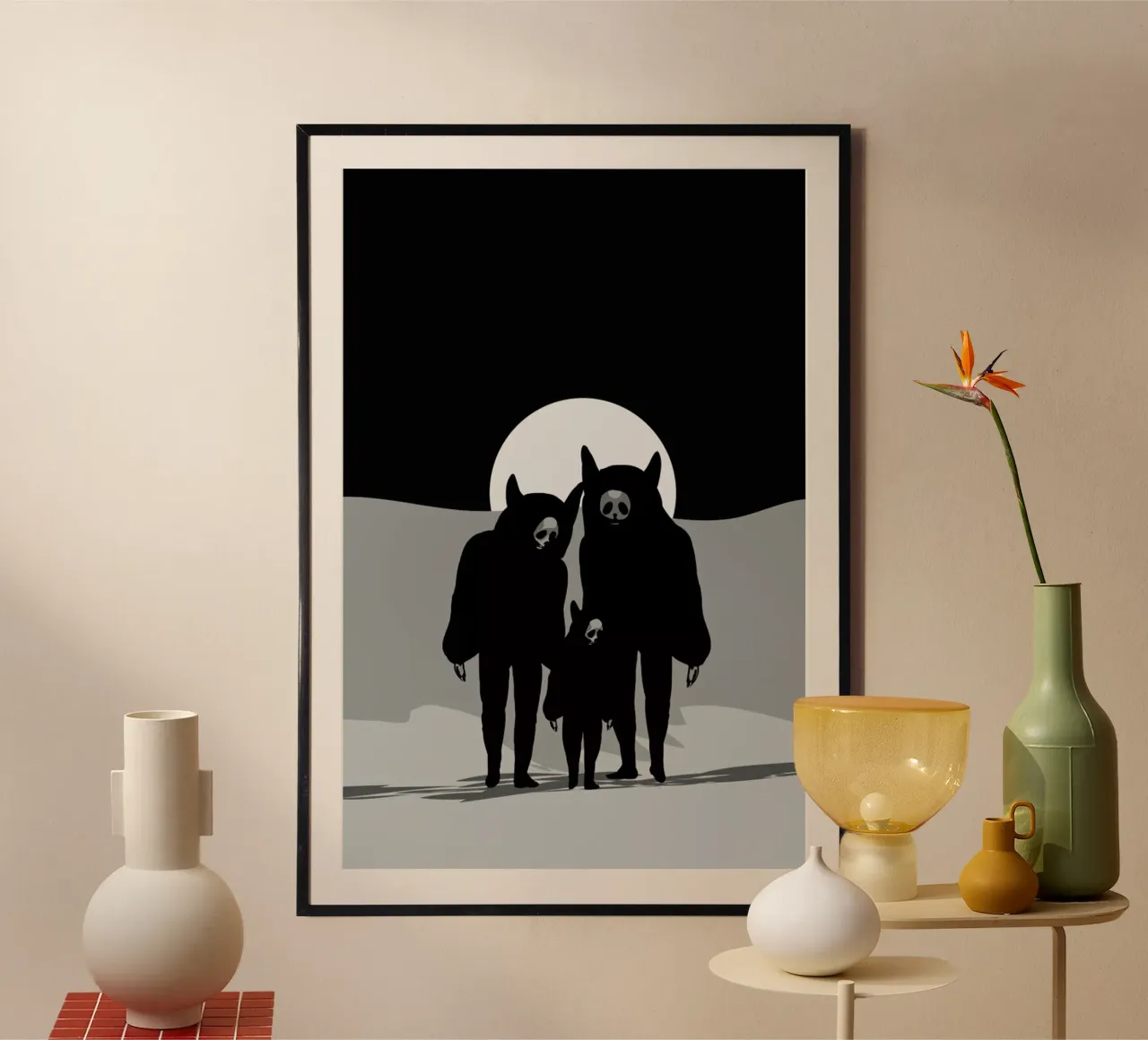 Never Alone poster con telaio in plastica da AS Art