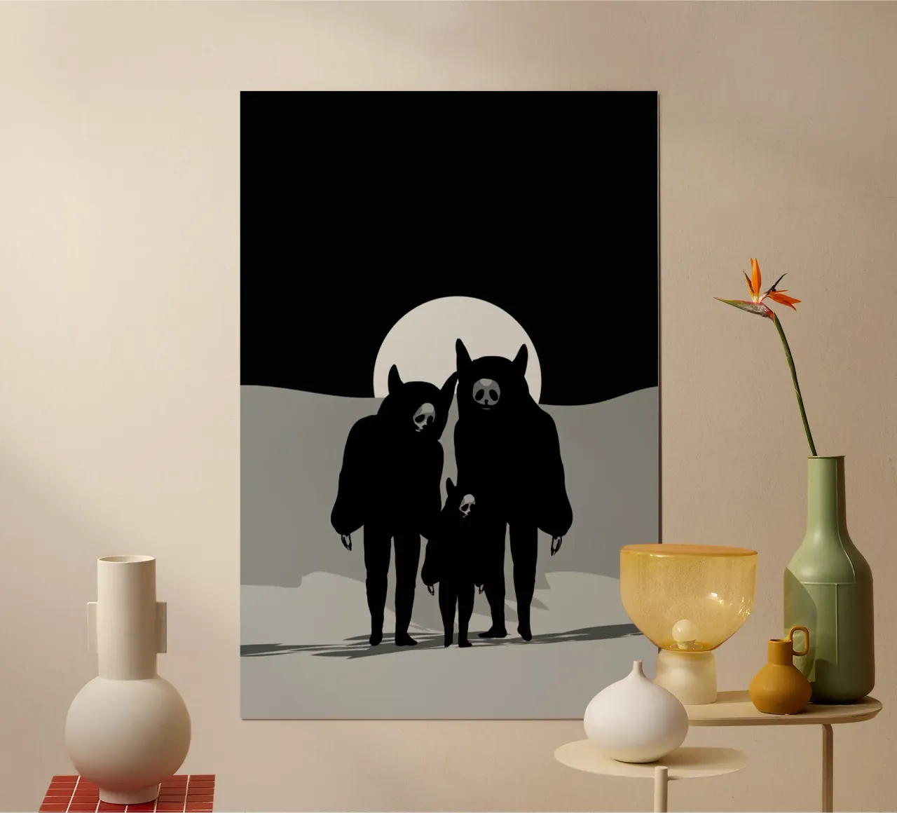 Never Alone poster con telaio in plastica da AS Art