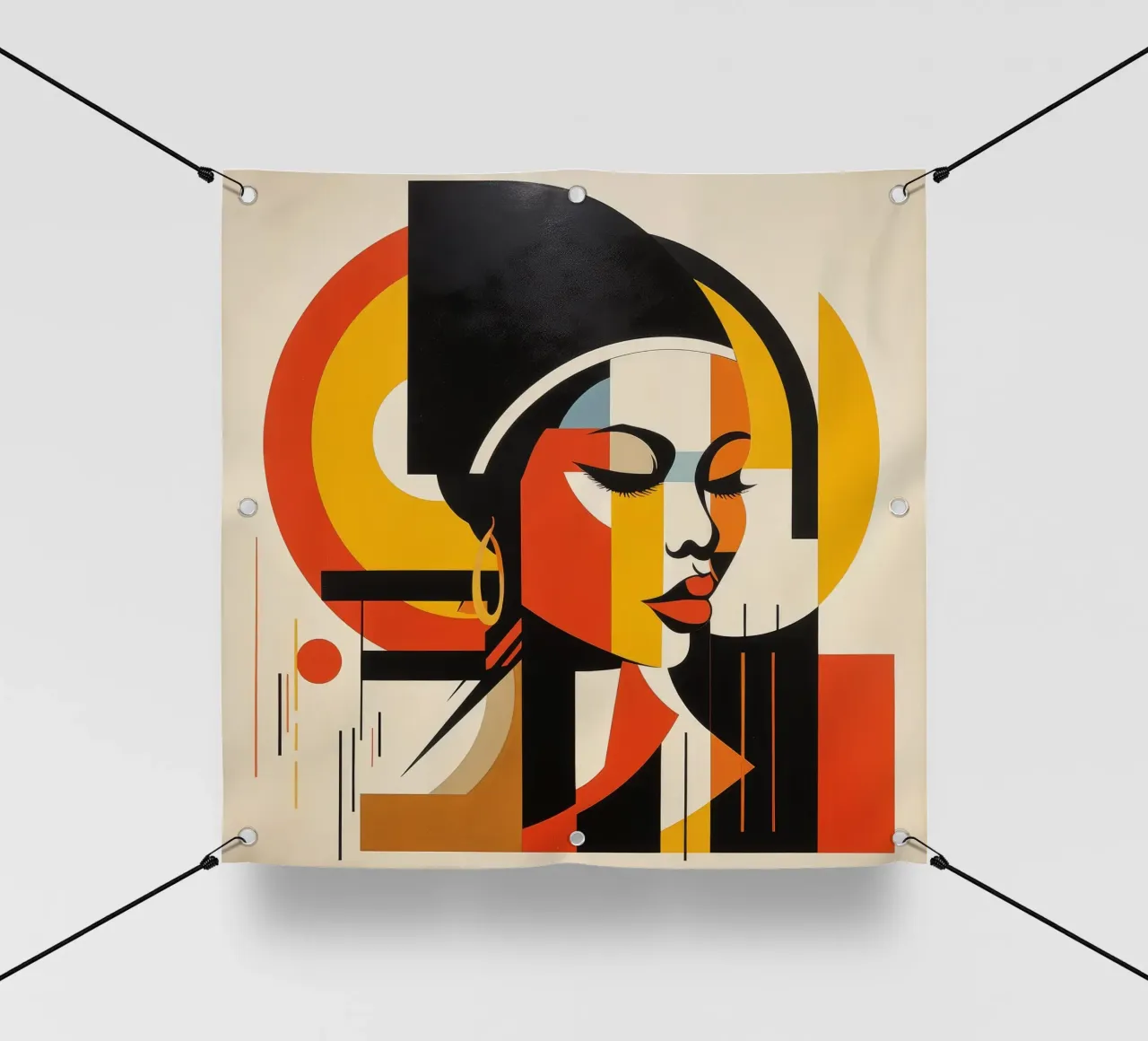 Bauhaus Donna giamaicana telo in pvc da Artful Muse