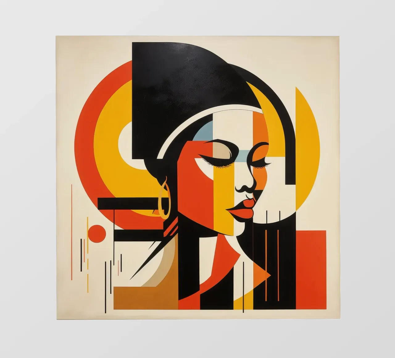 Bauhaus Donna giamaicana telo in pvc da Artful Muse