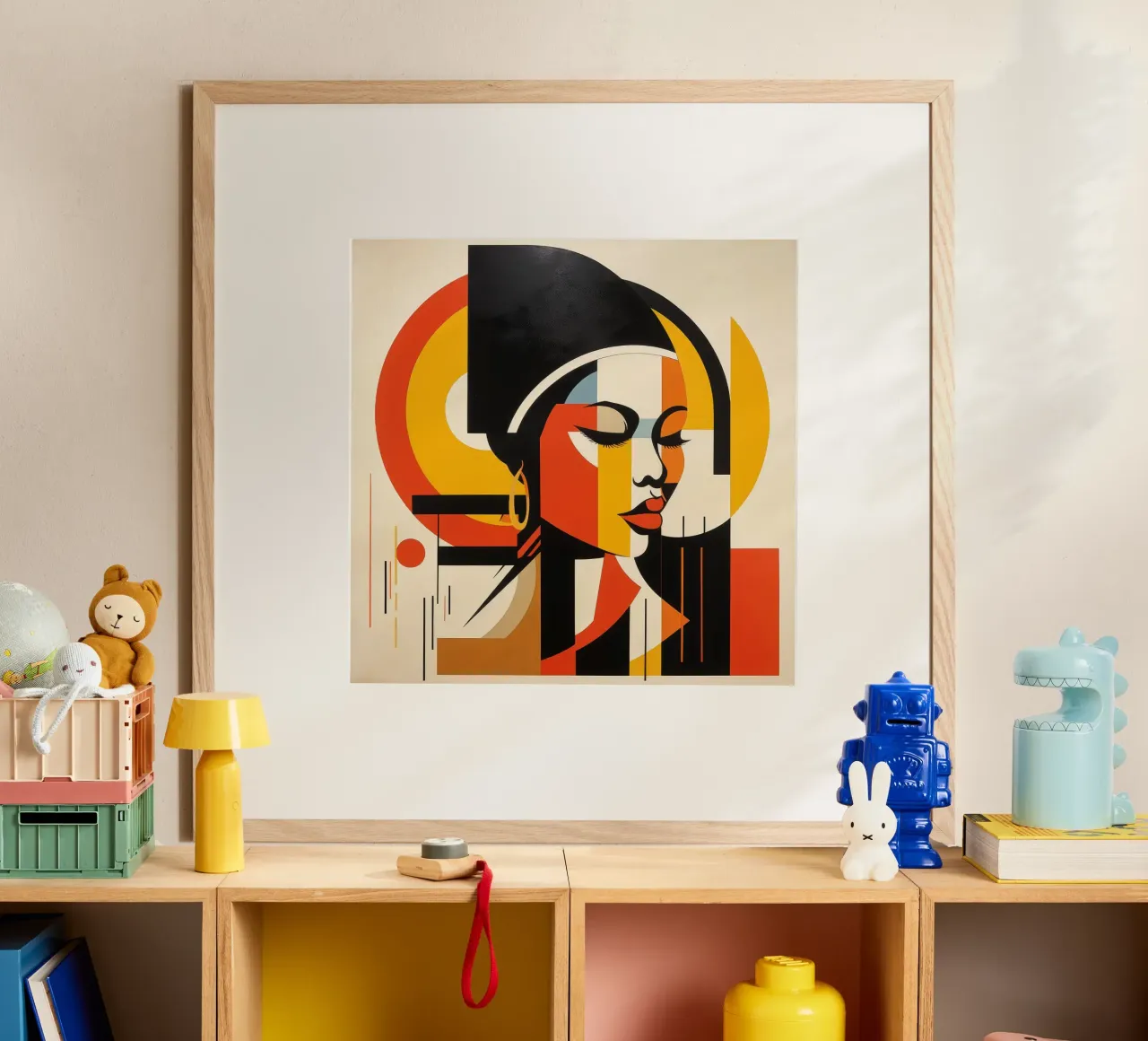 Bauhaus Donna giamaicana poster con telaio in plastica da Artful Muse