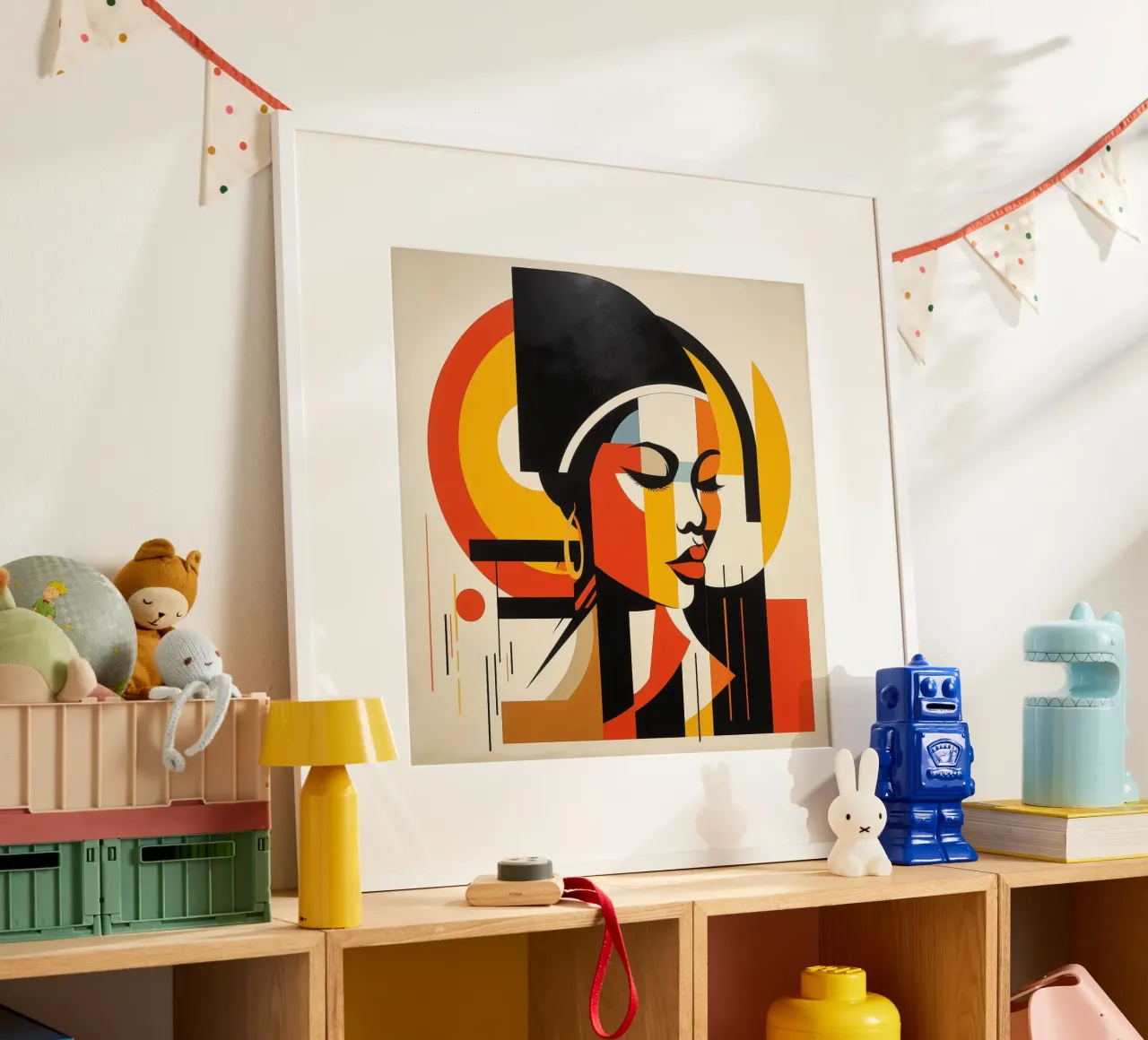 Bauhaus Donna giamaicana poster con telaio in plastica da Artful Muse