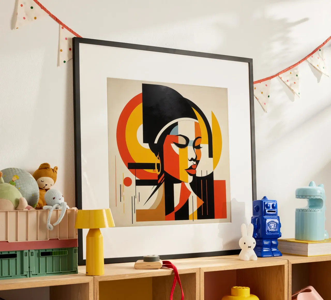 Bauhaus Donna giamaicana poster con telaio in plastica da Artful Muse
