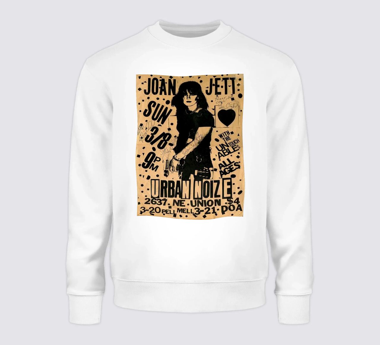 Original 1981 Joan Jett Untouchables Concert Flyer sweat de SoundStudio