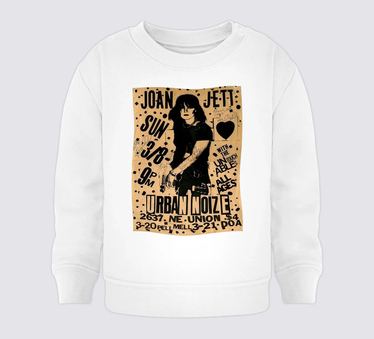 Original 1981 Joan Jett Untouchables Concert Flyer sweat pour bébé de SoundStudio